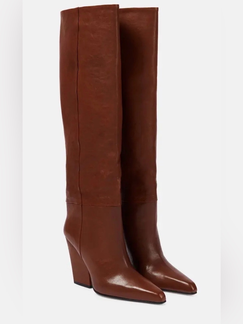 Paris Texas Jane Leather Knee-High Boots 100mm Heel size 39
